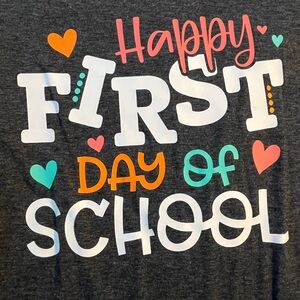 Happy First Day of School Kids Shirt - Multicolor